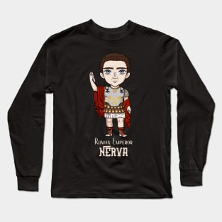 Emperor Nerva's Reign: A Majestic Design Celebrating a Time of Renewal Long Sleeve T-Shirt